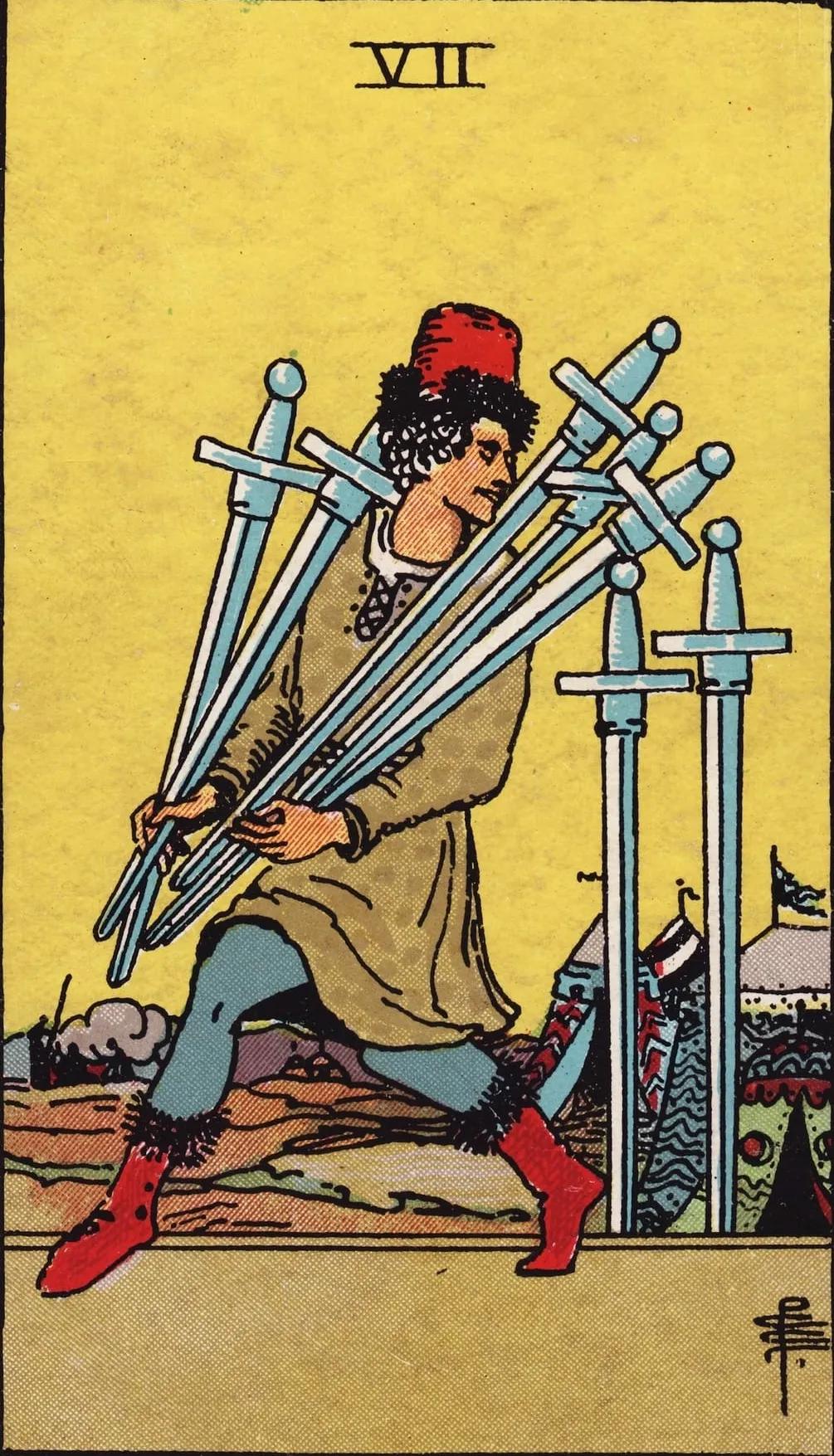 Seven of Swords Card