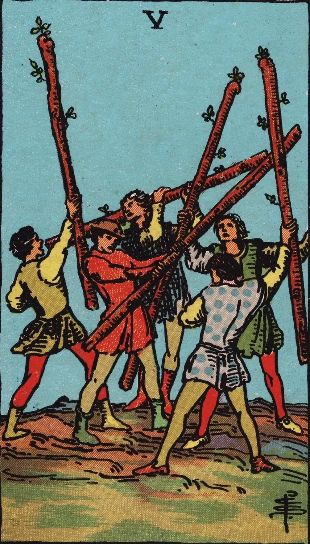 Five of Wands Card